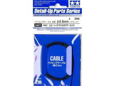 Tamiya - Cable (Outer Dia 0.8mm/Black), 12677