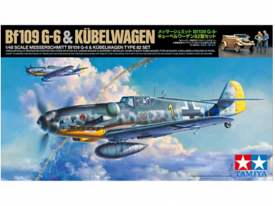 Tamiya - Messerschmitt Bf109 G-6 & Kübelwagen Type 82 Set, 25204