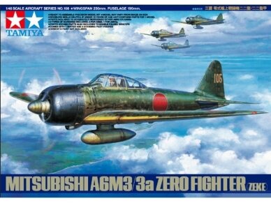 Tamiya - Mitsubishi A6M3/3a Zero Fighter, 1/48, 61108