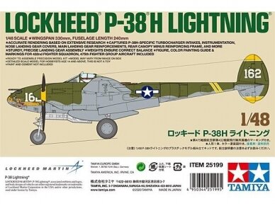 Tamiya - Lockheed P-38H Lightning, 1/48, 25199