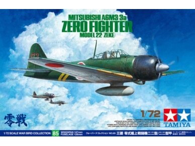 Tamiya - Mitsubishi A6M3/3a Zero Fighter Model 22 (Zeke), 1/72, 60785