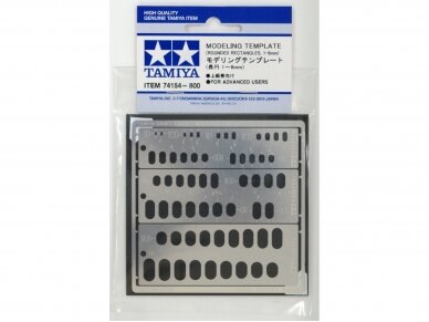 Tamiya - Modelling Template (Rounded Rectangles, 1-6mm) (Modelēšanas veidne), 74154 Tamiya - Modelling Template (Rounded Rectangles, 1-6mm) (Modelēšanas veidne), 74154