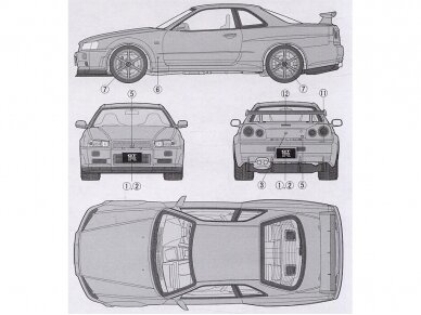 Tamiya - Nissan Skyline GT-R V Spec (R34), 1/24, 24210 6 Tamiya - Nissan Skyline GT-R V Spec (R34), 1/24, 24210 6