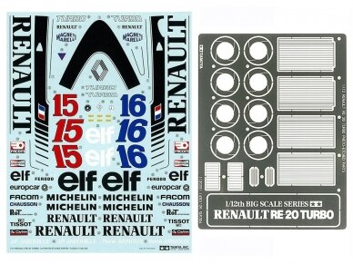 Tamiya - Renault RE-20 Turbo (w/Photo-Etched Parts), 1/12, 12033 9