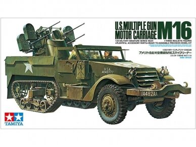 Tamiya - U.S. Multiple Gun Motor Carriage M16 with Three Figures, 1/35, 35081