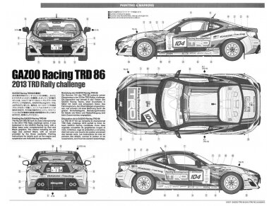 Tamiya - Toyota GAZOO Racing TRD GT86 2013 TRD Rally challenge, 1/24, 24337 8