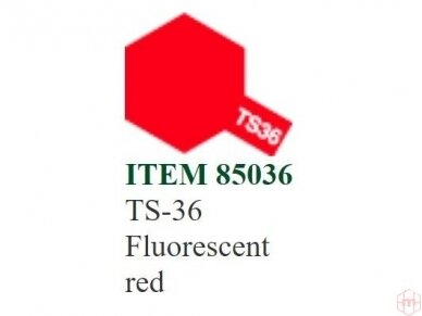 Tamiya - Purškiami dažai TS-36 Fluorescent red, 100ml