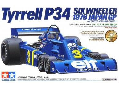 Tamiya - Tyrrell P34 SIX WHEELER 1976 JAPAN GP (w/PHOTO-ETCHED PARTS), 1/20, 20058 Tamiya - Tyrrell P34 SIX WHEELER 1976 JAPAN GP (w/PHOTO-ETCHED PARTS), 1/20, 20058