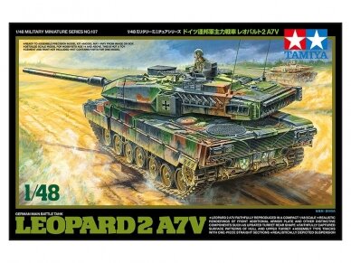 Tamiya - Leopard 2 A7V German Main Battle Tank, 1/48, 32607 Tamiya - Leopard 2 A7V German Main Battle Tank, 1/48, 32607
