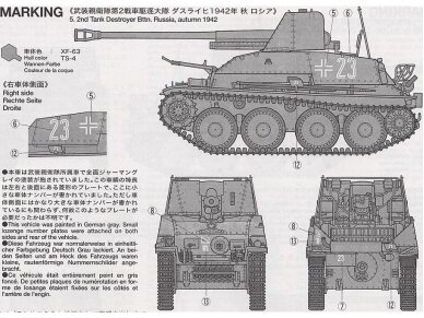 Tamiya - German Tank Destroyer Marder III Sd.Kfz.139 7.62cm Pak36(r) auf Gw.38(t), 1/35, 35248 7