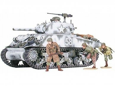 Tamiya - U.S. Medium Tank M4A3 Sherman 105mm Howitzer Assault Support, 1/35, 35251 1 Tamiya - U.S. Medium Tank M4A3 Sherman 105mm Howitzer Assault Support, 1/35, 35251 1