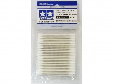 Tamiya - Craft Cotton Swab (Round/Small 50pcs.), 87104