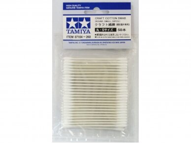Tamiya - Craft Cotton Swab (Round/Small 50pcs.), 87104 Tamiya - Craft Cotton Swab (Round/Small 50pcs.), 87104