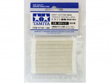 Tamiya - Craft Cotton Swab (Triangular/Extra Small 50pcs.), 87105 Tamiya - Craft Cotton Swab (Triangular/Extra Small 50pcs.), 87105