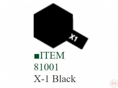 Tamiya - X-1 Black, 10ml