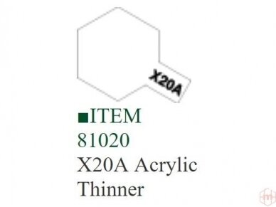 Acrylic Thinner X-20A 10ml from Tamiya -Tam-81020