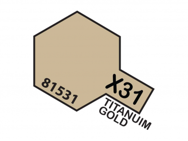 Tamiya - X-31 Titanium gold, 10ml