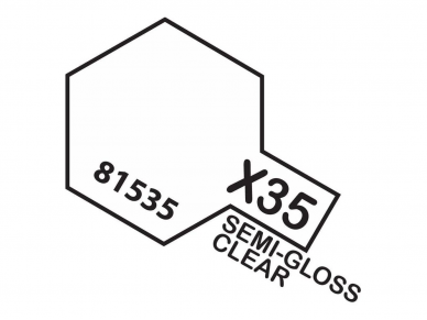Tamiya - X-35 Semi-gloss clear, 10ml Tamiya - X-35 Semi-gloss clear, 10ml
