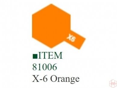 Tamiya - X-6 Orange akriliniai dažai, 10ml