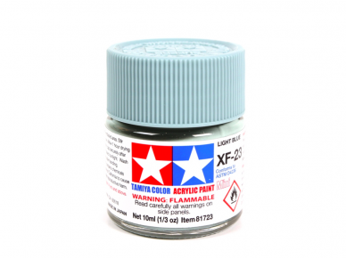 Tamiya - XF-23 Light blue akriliniai dažai, 10ml 1 Tamiya - XF-23 Light blue akriliniai dažai, 10ml 1