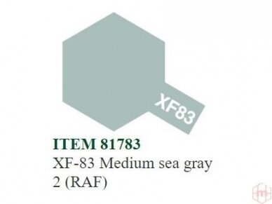 Tamiya - XF-83 Medium sea gray 2 (RAF) akriliniai dažai, 10ml