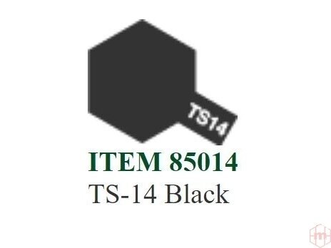 Tamiya - Purškiami dažai TS-14 Black, 100ml Tamiya - Purškiami dažai TS-14 Black, 100ml