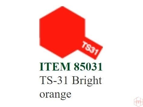 Tamiya - TS-31 Bright orange, 100ml Tamiya - TS-31 Bright orange, 100ml
