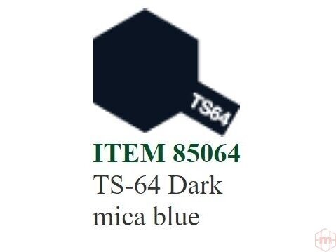 Tamiya - Purškiami dažai TS-64 Dark mica blue, 100ml Tamiya - Purškiami dažai TS-64 Dark mica blue, 100ml