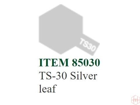 Tamiya - Purškiami dažai TS-30 Silver leaf, 100ml Tamiya - Purškiami dažai TS-30 Silver leaf, 100ml
