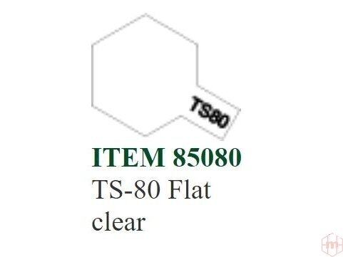 Tamiya - TS-80 Flat clear, 100ml Tamiya - TS-80 Flat clear, 100ml