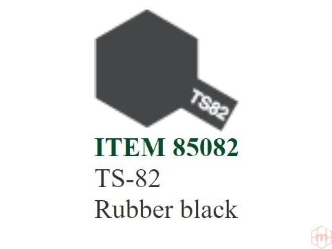 Tamiya - TS-82 Rubber black, 100ml Tamiya - TS-82 Rubber black, 100ml