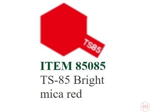 Tamiya - Purškiami dažai TS-85 Bright mica red, 100ml Tamiya - Purškiami dažai TS-85 Bright mica red, 100ml