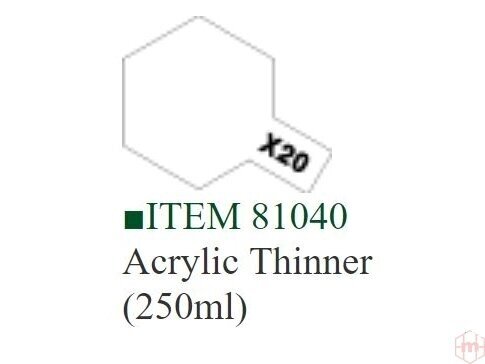 Tamiya - X-20A Acrylic thinner (akrila krāsas šķīdinātājs), 250ml 1 Tamiya - X-20A Acrylic thinner (akrila krāsas šķīdinātājs), 250ml 1