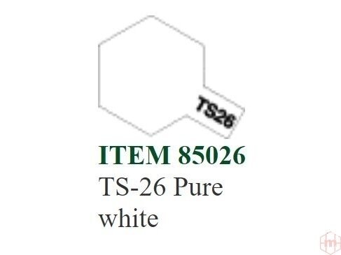 Tamiya - TS-26 Pure white, 100ml Tamiya - TS-26 Pure white, 100ml