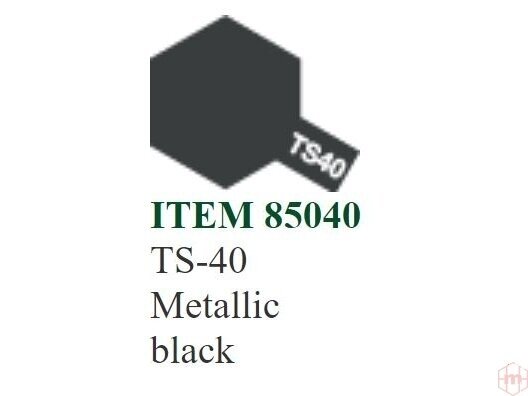 Tamiya - TS-40 Metallic black, 100ml Tamiya - TS-40 Metallic black, 100ml
