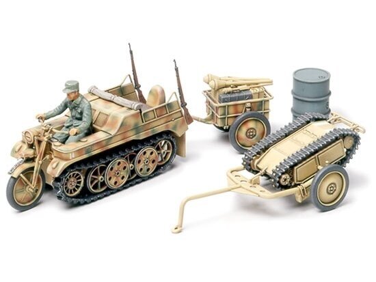 Tamiya - German Kettenkraftrad w/Infantry Cart & Goliath Demolition Vehicle, 1/48, 32502 1 Tamiya - German Kettenkraftrad w/Infantry Cart & Goliath Demolition Vehicle, 1/48, 32502 1
