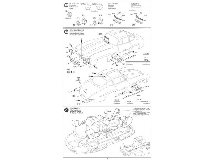 Tamiya - Mercedes-Benz 300 SL, 1/24, 24338 17 Tamiya - Mercedes-Benz 300 SL, 1/24, 24338 17