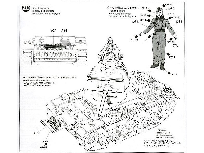 Tamiya - Panzerkampfwagen III - Ausf. L (Sd.Kfz. 141/1), 35215 7 Tamiya - Panzerkampfwagen III - Ausf. L (Sd.Kfz. 141/1), 35215 7