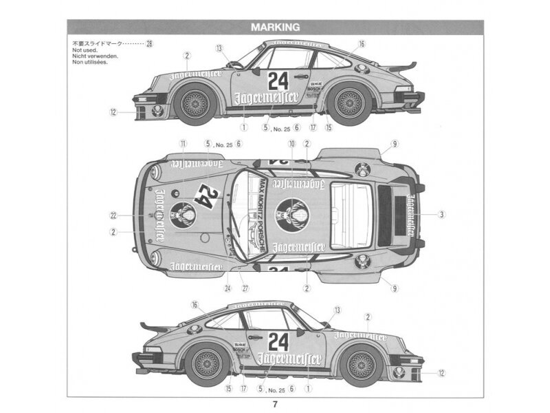 Tamiya - Porsche Turbo RSR Type 934 Jagermeister, 1/24, 24328 10 Tamiya - Porsche Turbo RSR Type 934 Jagermeister, 1/24, 24328 10