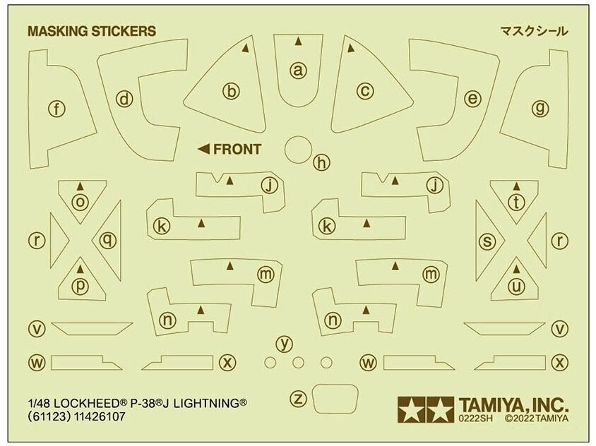 Tamiya - Lockheed P-38J Lightning, 1/48, 61123 8 Tamiya - Lockheed P-38J Lightning, 1/48, 61123 8