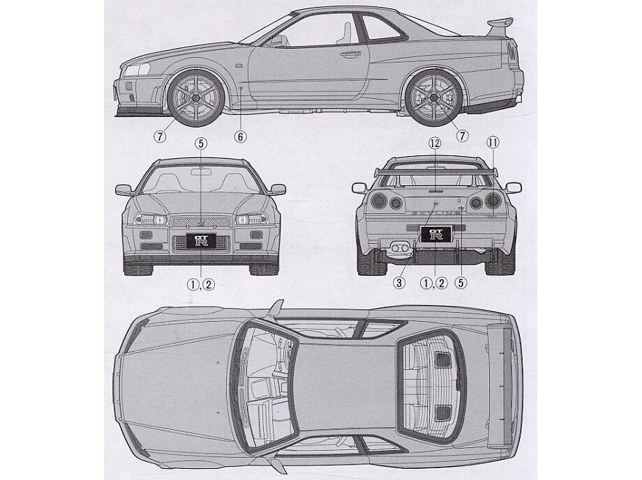 Tamiya - Nissan Skyline GT-R V Spec (R34), 1/24, 24210 6 Tamiya - Nissan Skyline GT-R V Spec (R34), 1/24, 24210 6
