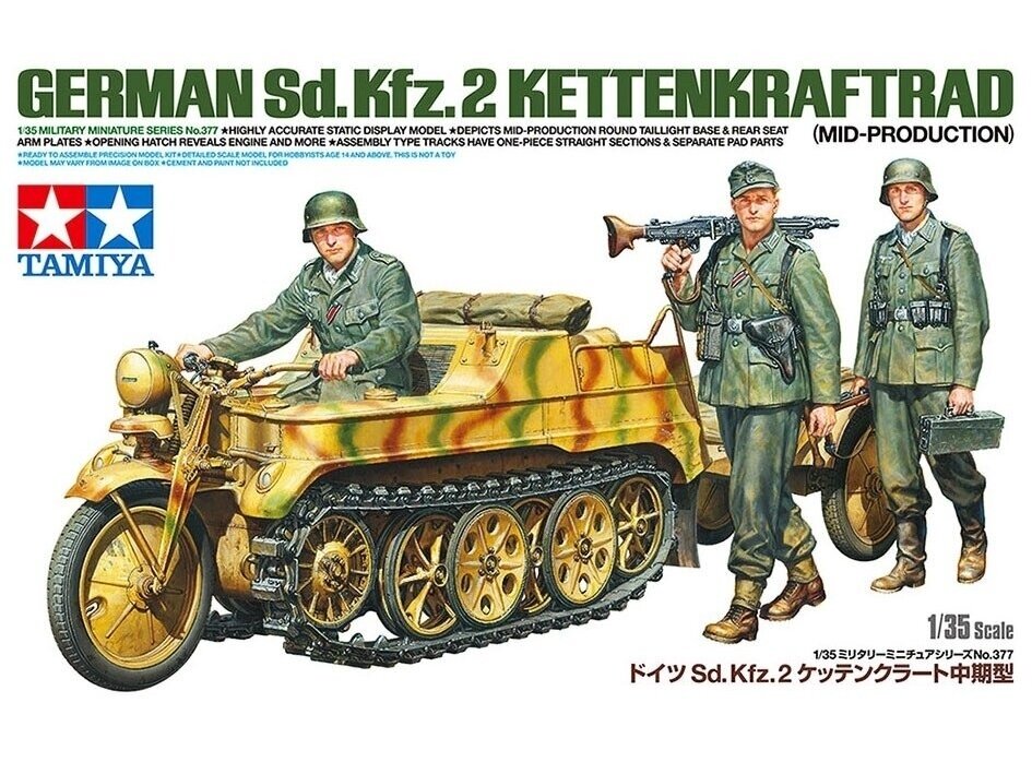 Tamiya - Sd.Kfz.2 Kettenkraftrad (Mid-production), 1/35, 35377 Tamiya - Sd.Kfz.2 Kettenkraftrad (Mid-production), 1/35, 35377