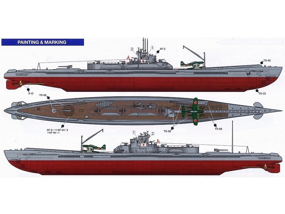 Tamiya - Japanese Navy Submarine I-400, 1/350, 78019 7 Tamiya - Japanese Navy Submarine I-400, 1/350, 78019 7