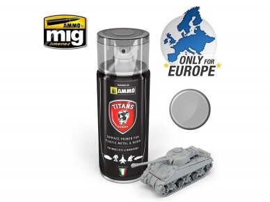 TITANS HOBBY - LIGHT GREY MATT PRIMER (gruntas) 400ml, 102