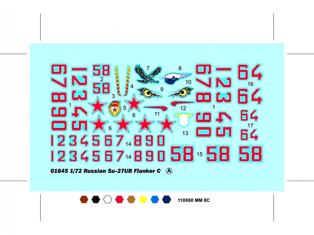Trumpeter - Sukhoi Su-27UB Flanker C, 1/72, 01645 7 Trumpeter - Sukhoi Su-27UB Flanker C, 1/72, 01645 7