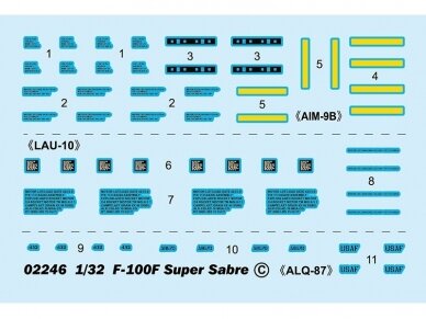 Trumpeter - F-100F Super Sabre, 1/32, 02246 3 Trumpeter - F-100F Super Sabre, 1/32, 02246 3