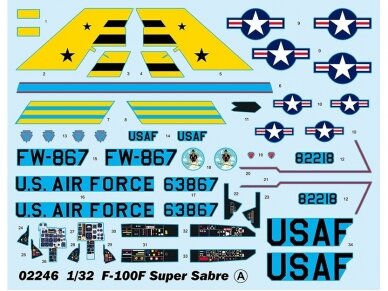 Trumpeter - F-100F Super Sabre, 1/32, 02246 1