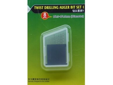 Trumpeter - Twist Drilling Auger Bit set 1. 8pcs. 0,3 to 1,0 mm, 09954