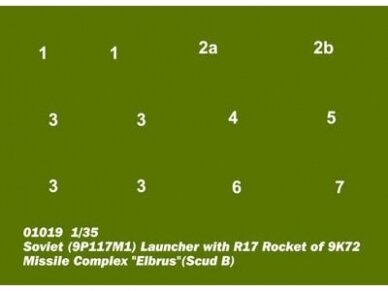 Trumpeter - Soviet (9P117M1) Launcher with R17 Rocket of 9K72 Missile Complex "Elbrus" (Scud B), 1/35, 01019 13 Trumpeter - Soviet (9P117M1) Launcher with R17 Rocket of 9K72 Missile Complex "Elbrus" (Scud B), 1/35, 01019 13
