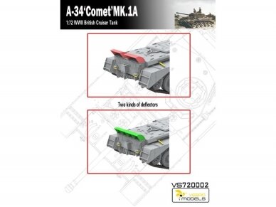 VESPID MODELS - A-34 Comet MK.1A British Cruiser Tank, 1/72, 720002 2